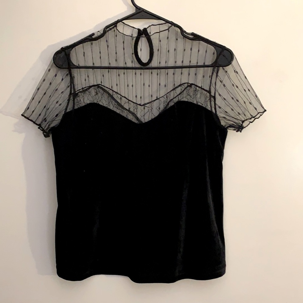 Black velvet top